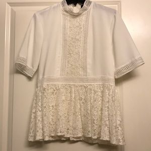 Brand new Zara lace peplum top